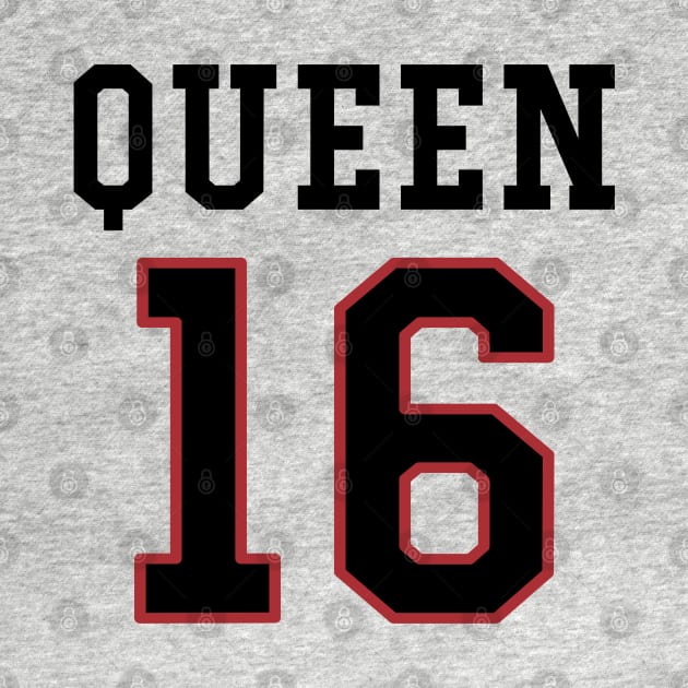 16th Birthday Gift Slab Queen 16 by Havous